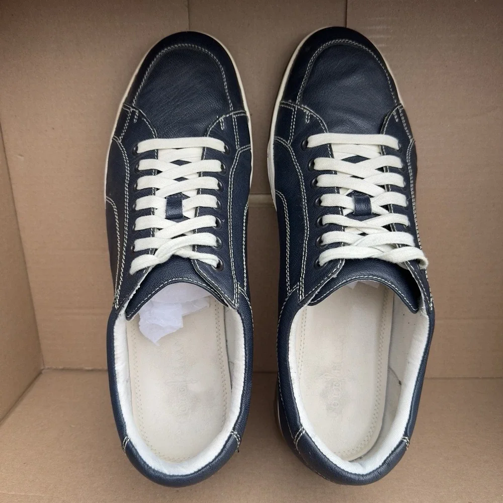 Cole Haan Quincy II Leather Court Sneakers Men's Size 12M – Navy Blue